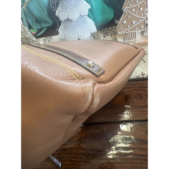 Dooney & Bourke Samba Hobo Bag Saddle Carmel Brown Pebble Leather Bag Purse Lock - Picture 8 of 16